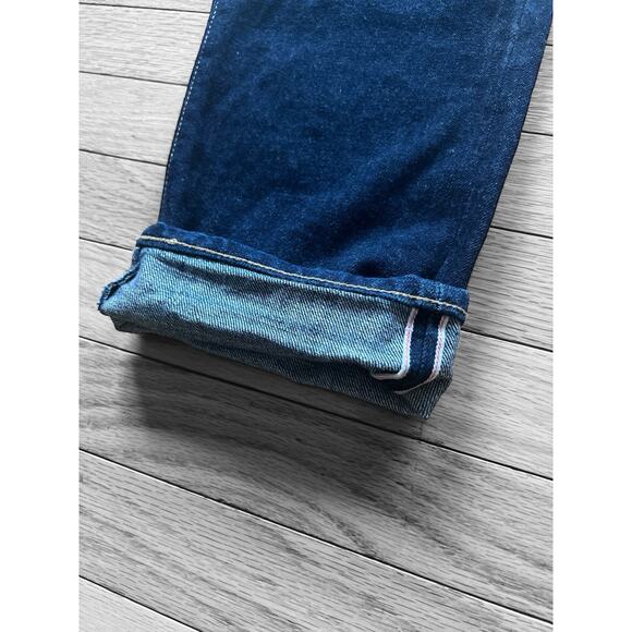 Straight Leg RAW SELVEDGE Denim Jeans Size 34 Asphalte - Picture 3 of 6